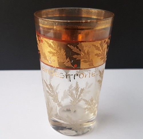 Seltener becher glas gold - glas,