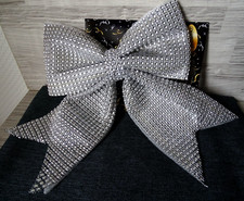 Wunderschöne große Schleife--silber--Strass-ca. 20 x 19 cm--Baumschmuck--Deko