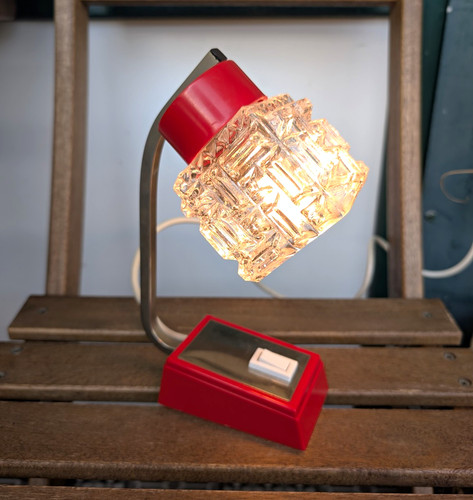Tischlampe rot glas - rot,