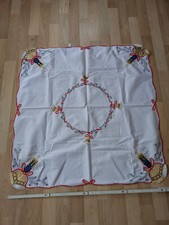  Tischdecke Weihnachten Kerzen Glocken  Handarbeit Häkeln Sticken neu  Flohmarkt