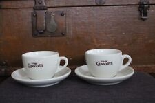 Capoccetti Caffe 2 Kaffeetassen Unterteller Beige dickwandig d'Ancap 150 ml