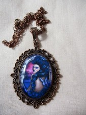 Gliederkette Kupferfarben  - mit Anhänger 45 x 60  - Motiv Meerjungfrau 30 x 40
