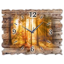 BM Holz Wanduhr leise lautlos