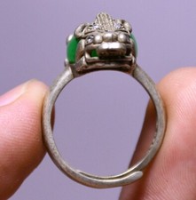 3.5CM Old China Silber Inlay