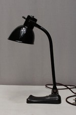 308 Alte Tischleuchte Drehschalter EboLicht Bolichwerke Bauhaus 30er Jahre Email