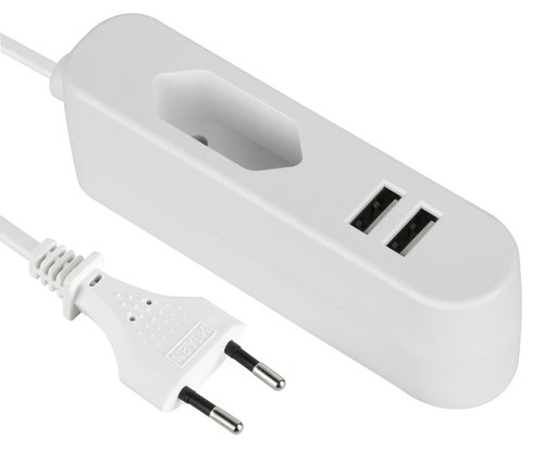 Steckdosenleiste 2x usb - 2x,