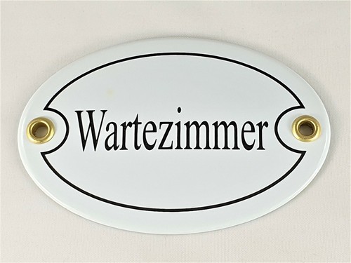 Türschild oval wartezimmer - oval,