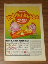 Seltene Werbung HUBBA BUBBA Orange Wörterrätsel 1986