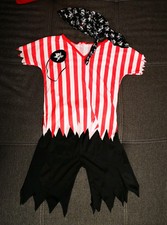 Piratenkostüm 110/116 mit Augenklappe und Kopftuch von Käpt'n Sharky 