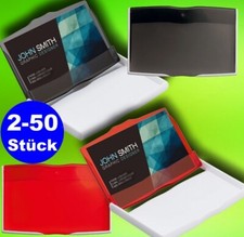 2-50x Visitenkartenetui Visitenkartenhalter Etui Visitenkarten Box Kreditkarten