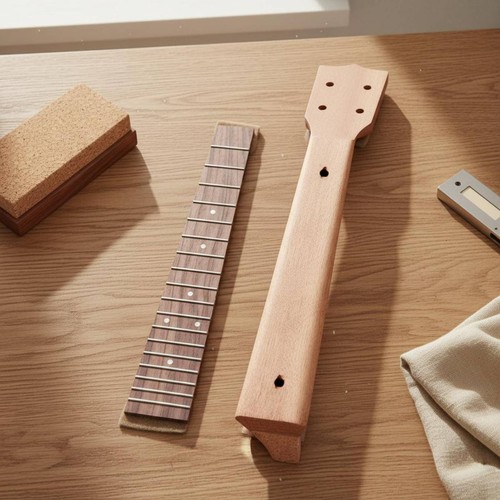 Ukulele neck fingerboard set - neck,
