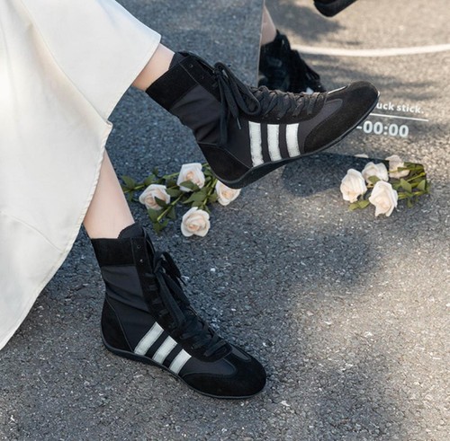 Boxschuhe schwarz weiß boxen - schwarz,