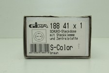 Gira 18841 SCHUKO-Steckdose S-Color m. Steckklemme u. Zentralpl. braun "Neu&OVP"