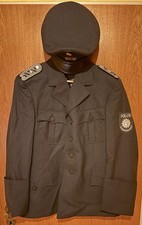 Polizei Niedersachsen Uniformjacke & Mütze blaugrau Polizeiobermeister POM alt!