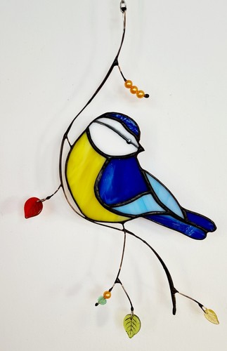 Blaumeise auf ast - auf, ast,