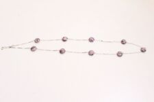 elegante Halskette Kette mit violetten Steinen Snö of Sweden 106 cm lang vintage