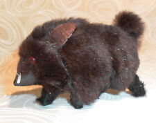 Wildschwein Miniatur z.B. für Puppenstube Pappemache mit Fell alt