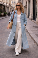 Oversize Denim Mantel Made in