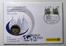 Numisbrief Deutschland World Money Fair 2007 - 2 Euro Schloss Schwerin