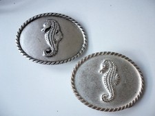 Gürtelschließe Seepferdchen silber rose mit Swarovski® Stein S019° Wechselgürtel