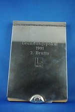 Vintage Notizblock Sillem´s Silver plate Versilbert (16cm x 10,5cm) mit Gravur