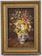 Altes Gobelin Stickbild, Petit Point, mit Rahmen  (B 282)