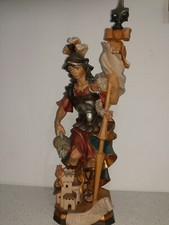 Holzfigur, Schnitzerei Hl. St Florian 43 cm