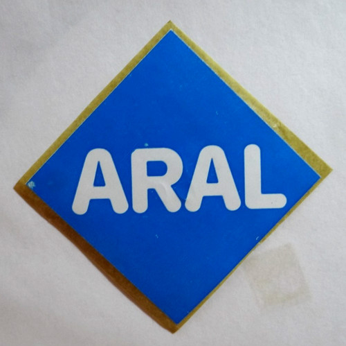Werbe aufkleber mini aral logo - werbe-aufkleber,