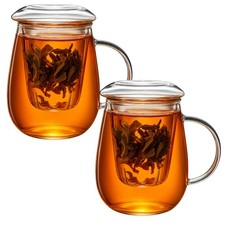 2er Set Glas Teetassen 550ml