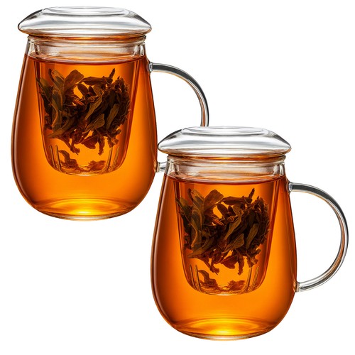 2er set glas teetassen 550ml - set,