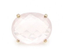 Größe 60 Ring 375 GOLD 9 Karat Gelbgold anello anillo Rosenquarz bague G3001/25