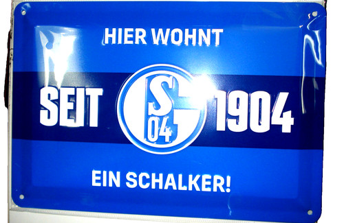 Blechschild hier wohnt ein - hier,