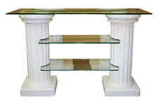 Antik Hifi Fernseh Phono Rack Säulen Regal TV Regal Ladenausstattung Steinmöbel 