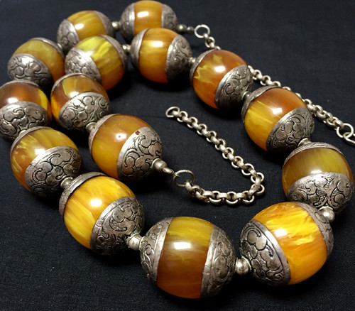 Alte bernstein collier - alte,