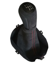 FÜR AUDI TT/TTS  8J 06-2014 6G  ALCANTRA LEDER SCHALTKNAUF SCHALTSACK ROT