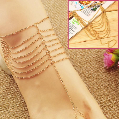 Fusskette gliederkette gold - fusskette,