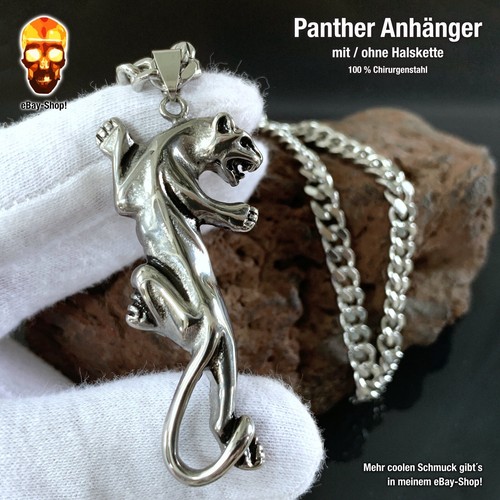 Panther anhänger halskette - anhänger,