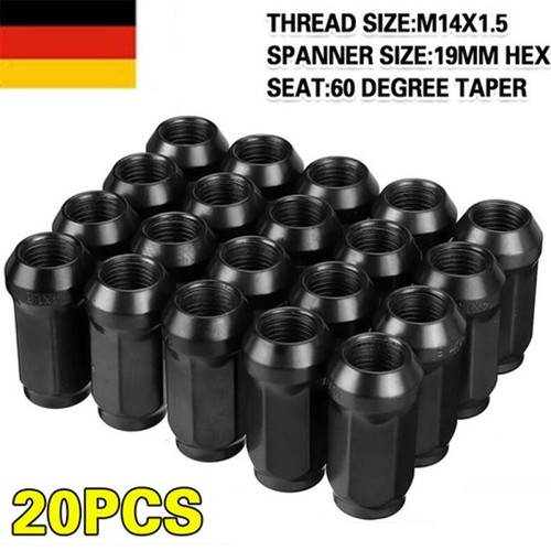 20x radmuttern schwarz - 20x,