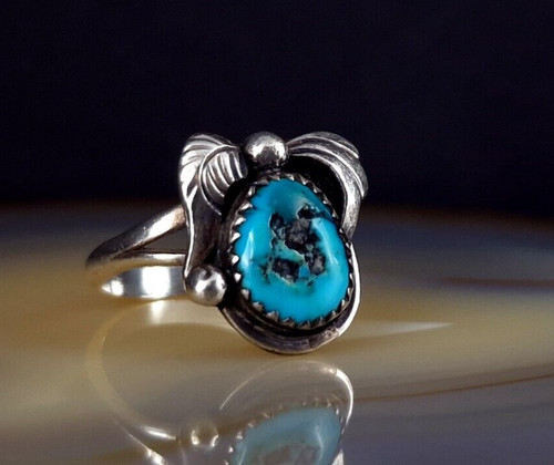 Ring silber türkis federn - ring,