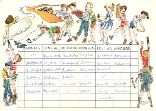 Timetable pelikan fountain - timetable,