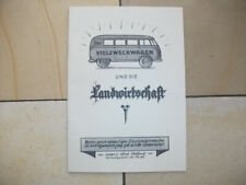 VW Bus T1 barndoor Repro Prospekt Der Vielzweckwagen in der Landwirtschaft 35 S.