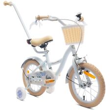 Kinderfahrrad 14 Zoll Mädchenfahrrad Kinderrad Fahrrad 3-5 Jahre Flower Bike