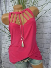 Melrose Top Shirt Damen Gr. 34 bis 44 pink ausgefallener Ausschnitt NEU (1 006)