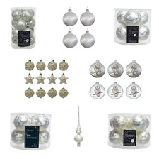 Christbaumschmuck Glas Weihnachtsbaumschmuck Christbaumkugeln eislack weiß