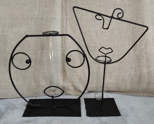 Reagenzglas vasen mit metall - vasen,