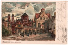 alte Künstler-Litho-Ak München, Künstlerhaus, gel. 1901
