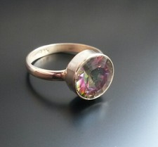 925 Sterling Silber Ring Mystik Topas Gr. 16,17,19,20 Echtschmuck