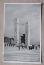 Postkarte Berlin Eingang zum Reichsportfeld um 1936 Stempel Berlin Funkturm