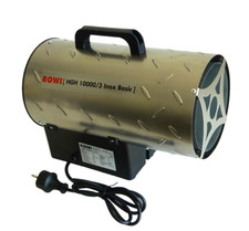Rowi Gas Heizgebläse Gasheizer Heizstrahler Bauheizer 10 kW - HGH 10000/3 Inox