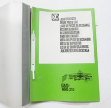 CLAAS WSDS 310  Kreiselschwader Ersatzteilliste 1980 Original Lagerexemplar